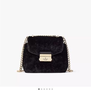 NWT Kate Spade Carey Faux Fur Micro Flap Crossbody